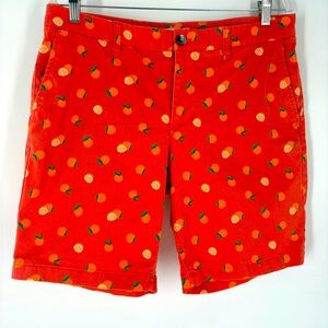 Hawker Rye Men Orange & Citrus Fruit Pattern Shorts 33x9